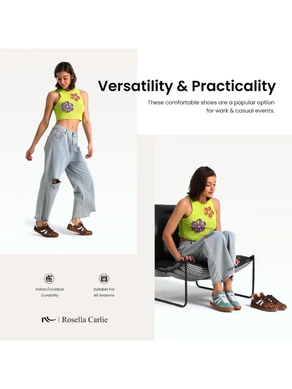 Stylish Women's Leather Slip-On Sneakers | Comfortable Fashion Footwear